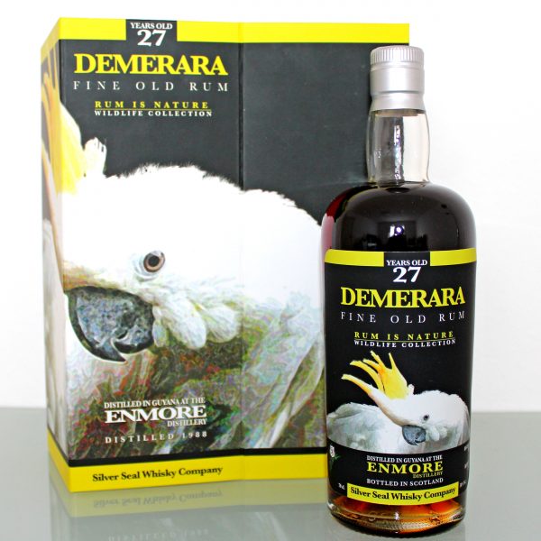 Enmore Demerara Rum Silver Seal 27 Years Old 1988 Wildlife Collection box