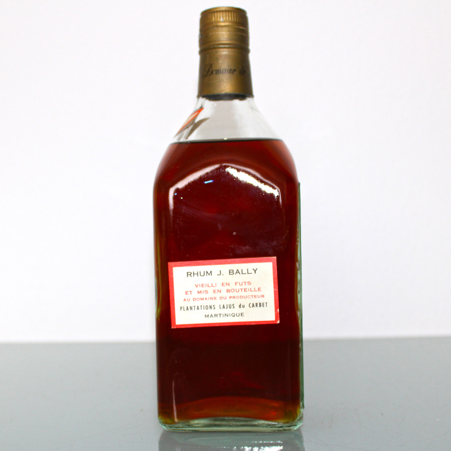 J. Bally Rhum Rum 1960 Vieux Agricole Martinique Label Back