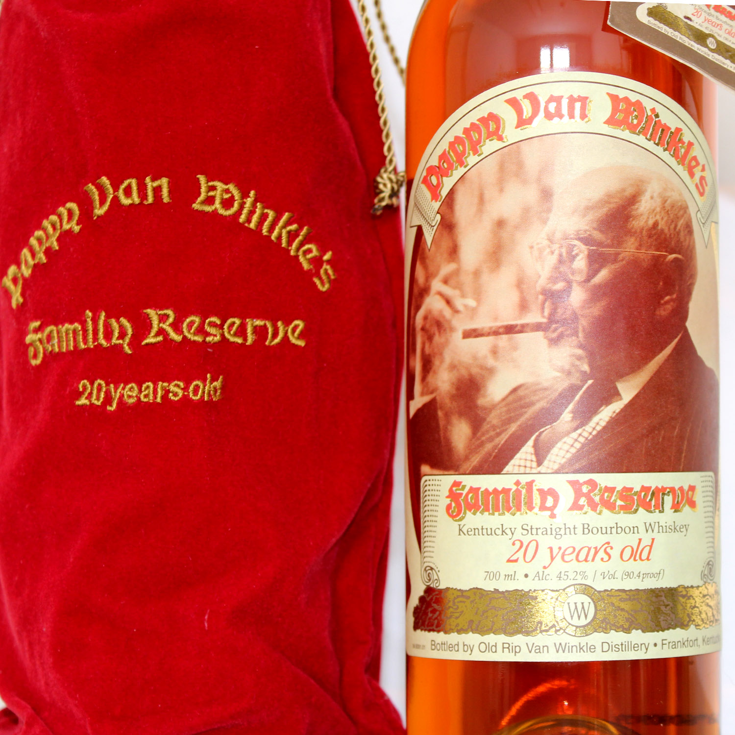Pappy Van Winkles Family Reserve 20 Years Old Whiskey Label
