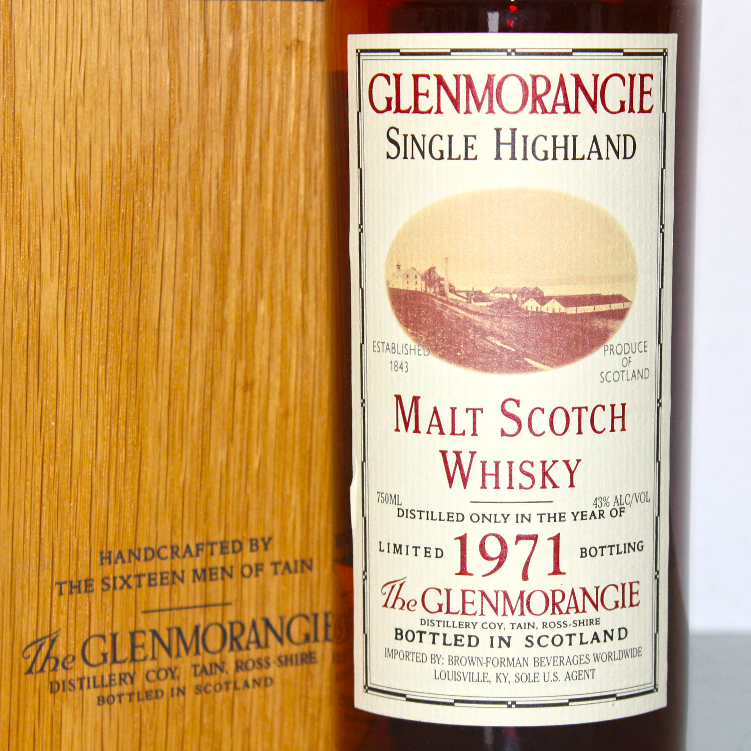 Glenmorangie 1971 150th Anniversary Single Malt Scotch Whisky Label