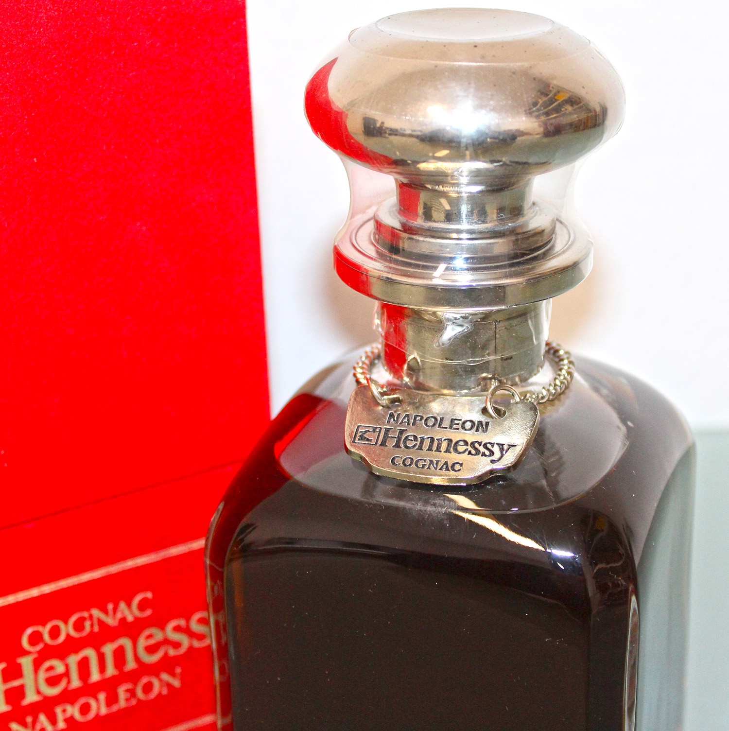 Hennessy Napoleon Silver Top Library Cognac Decanter Capsule