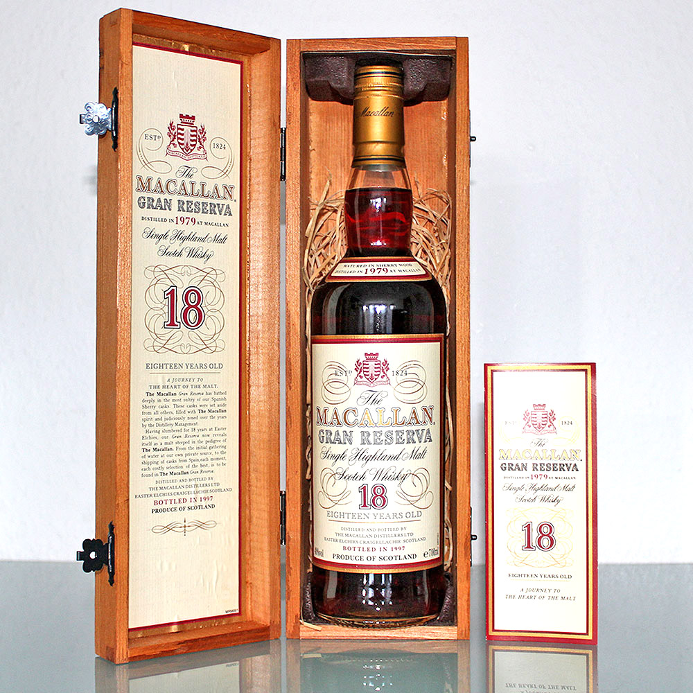 Macallan 1979 18 Years Gran Reserva Single Malt Scotch Whisky Box