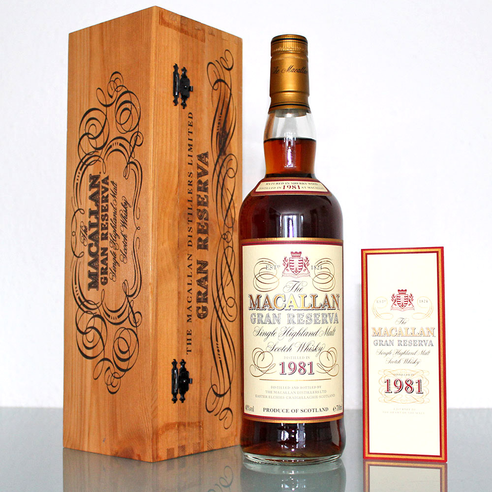 Macallan 1981 18 Years Gran Reserva Single Malt Scotch Whisky Box
