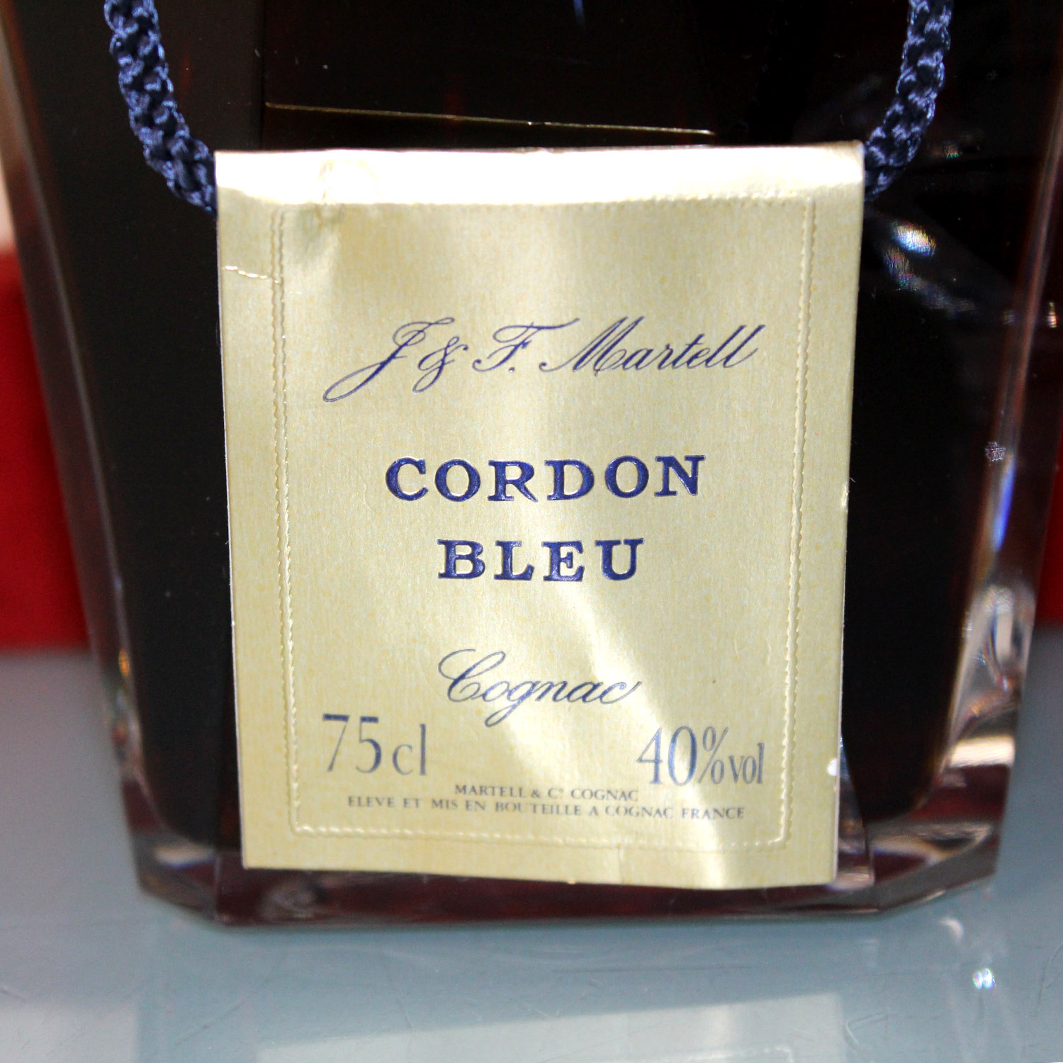 Martell Cordon Bleu 1970s Baccarat Crystal Decanter Cognac Label
