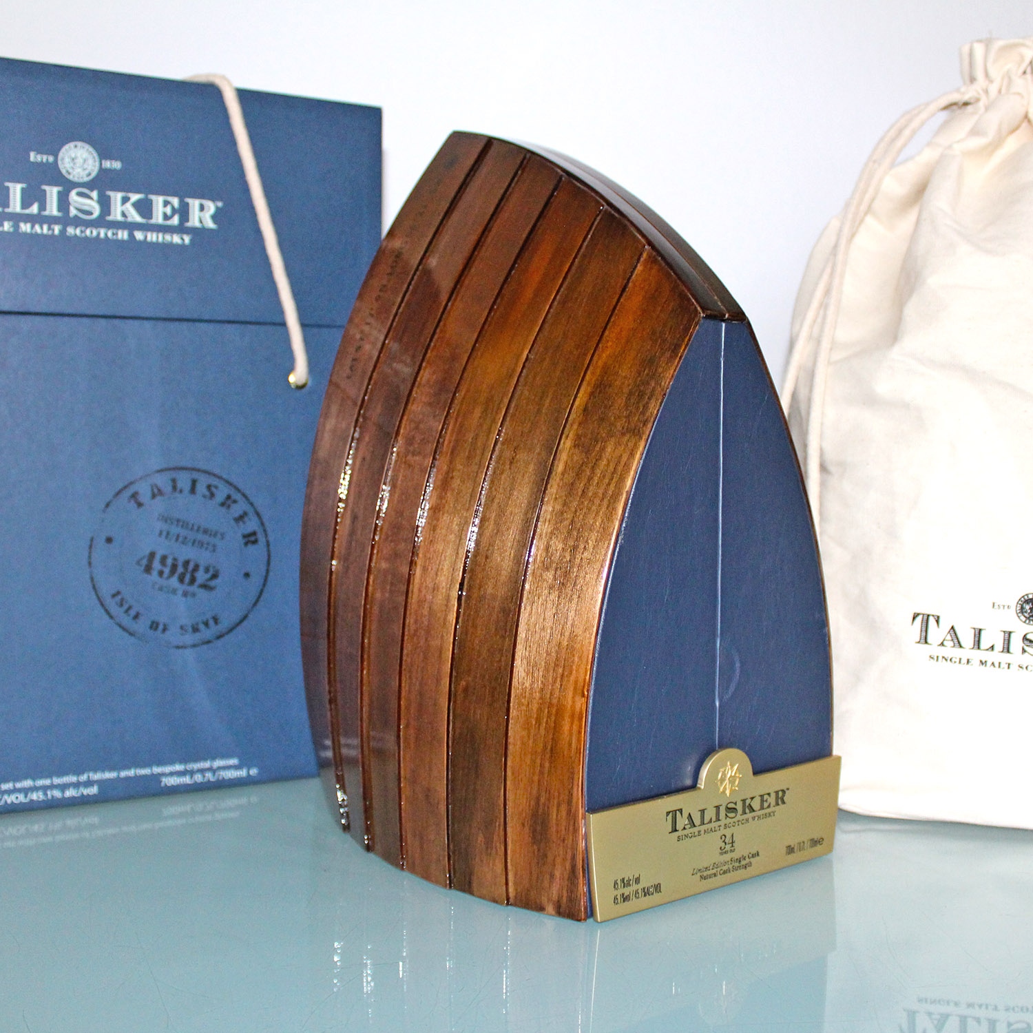 Talisker 34 Year Old Single Cask Boat Cabinet Box Closed