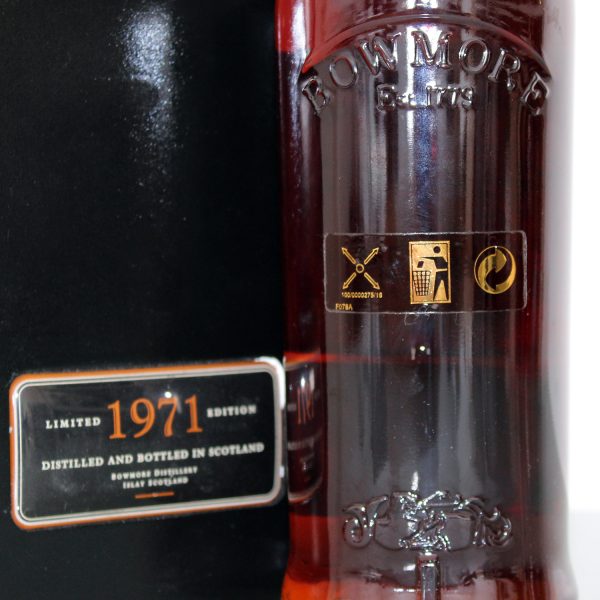 Bowmore 1971 34 Years Old Back Label