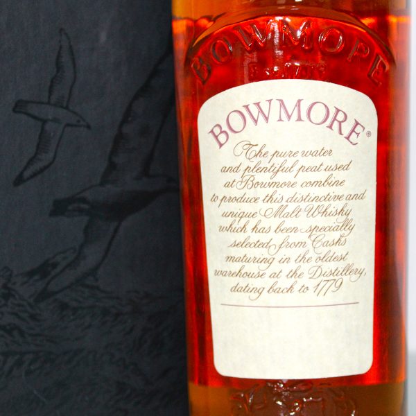 Bowmore 1974 21 Years Old Back Label
