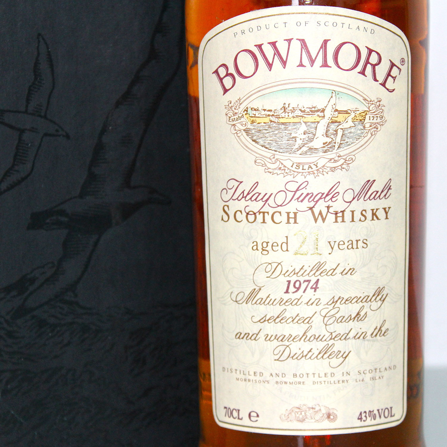 Bowmore 1974 21 Years Old Front Label