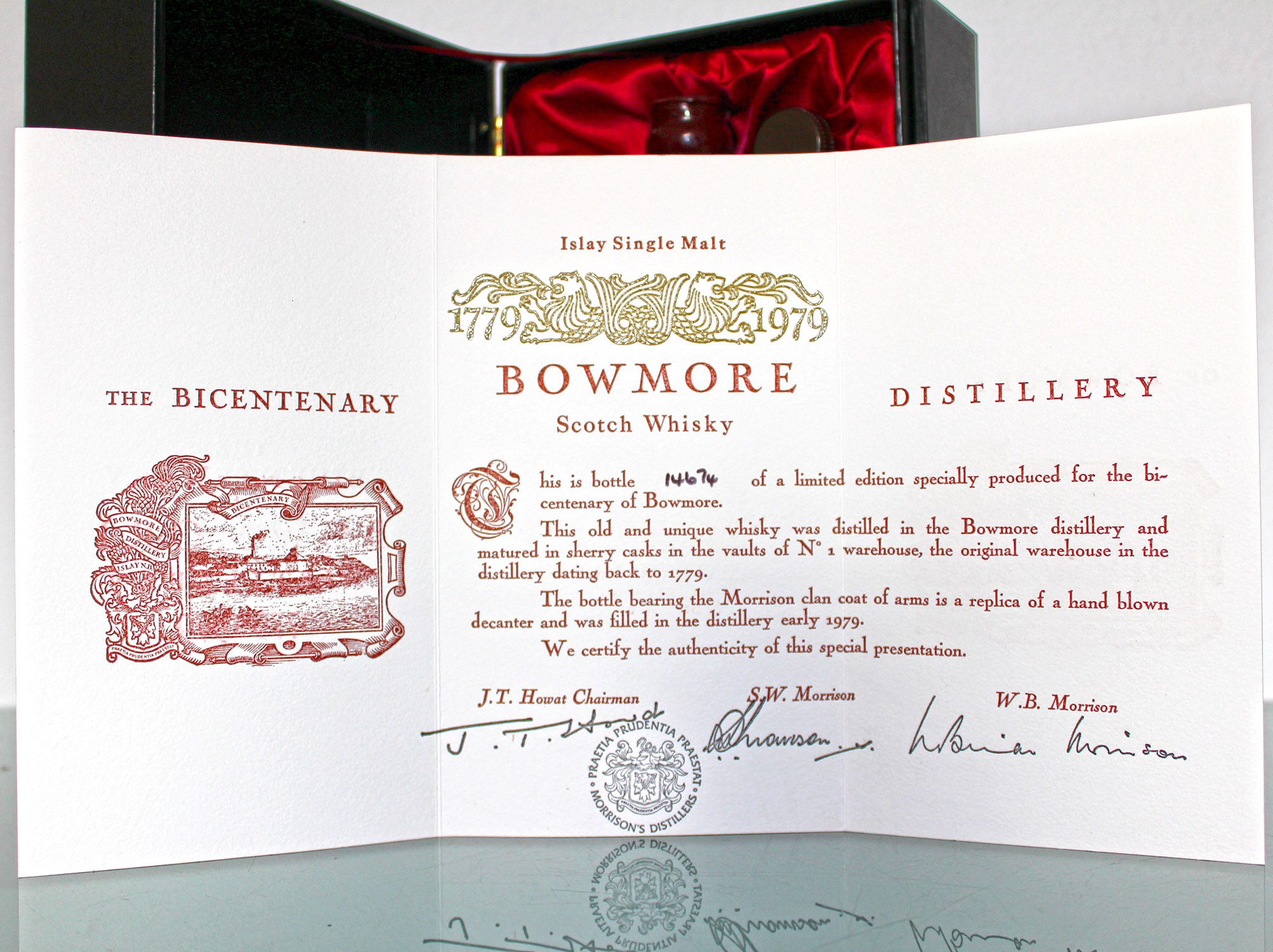 Bowmore Bicentenary 1964 Certificate