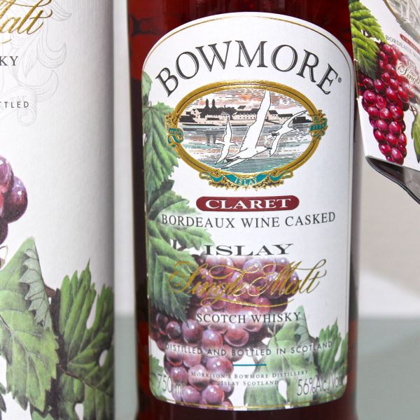 Bowmore Claret Bordeaux Wine Casked Scotch Whisky Label