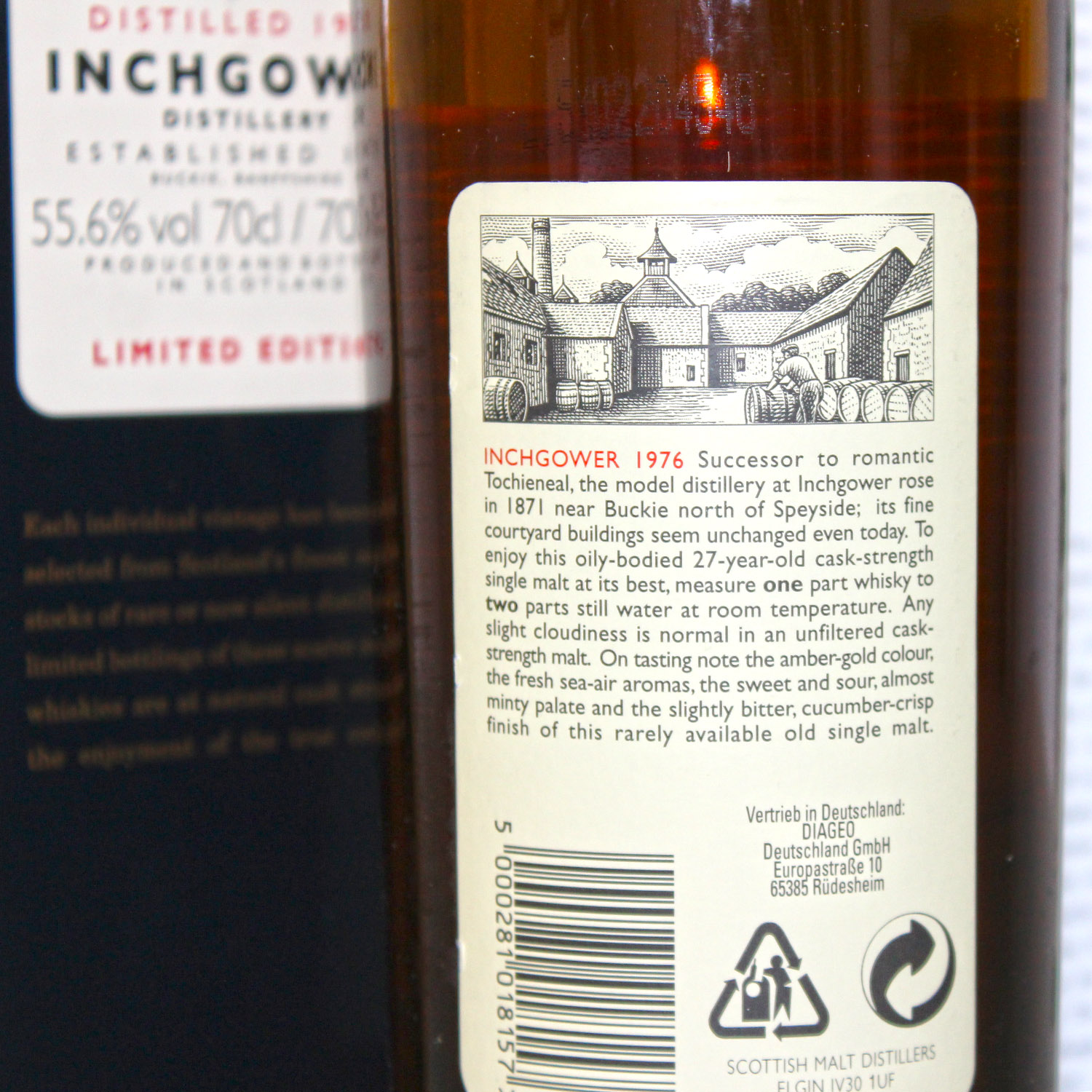 Inchgower 1976 27 Years Old Rare Malts Back Label