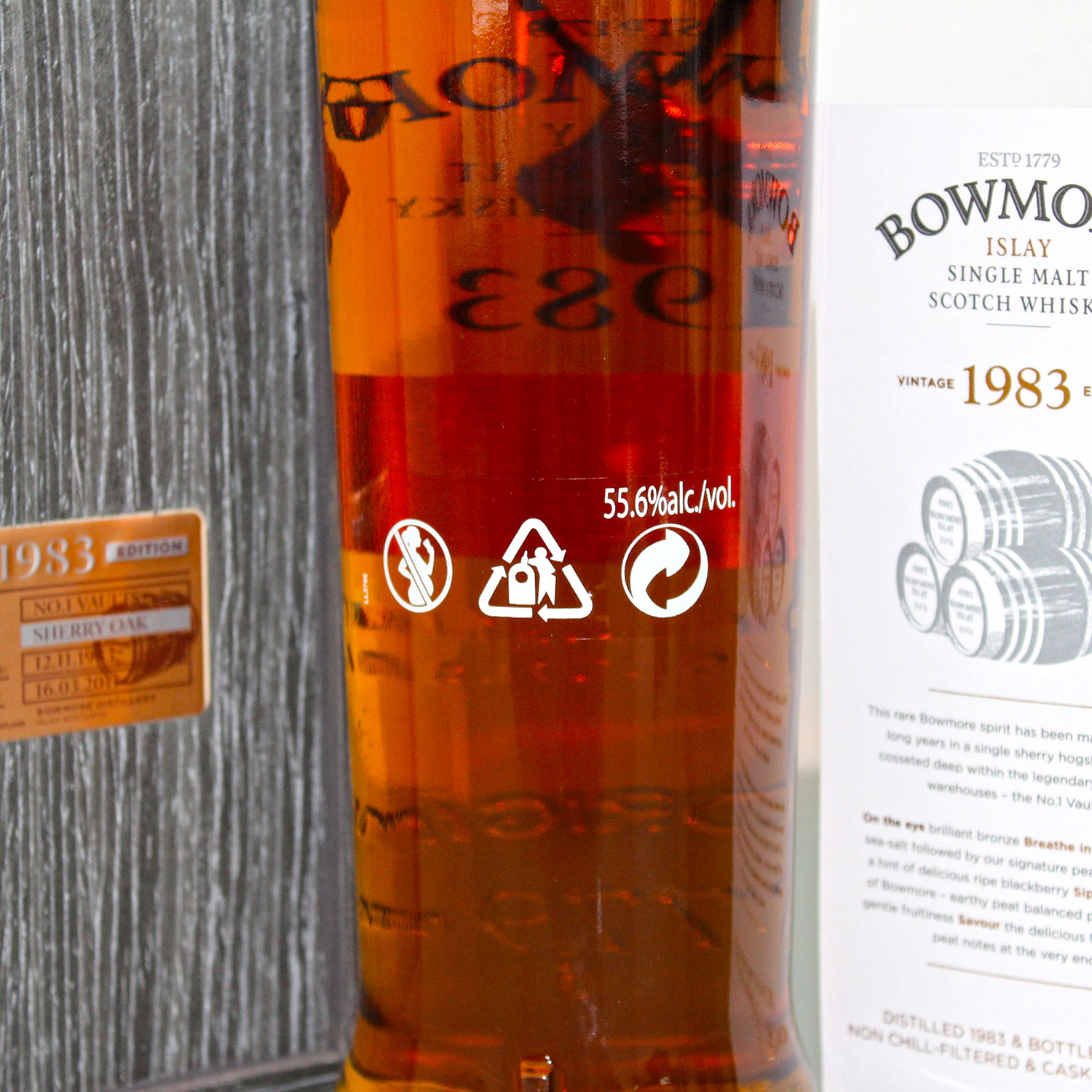 Bowmore 1983 27 Year Old Single Malt Scotch Whisky Back