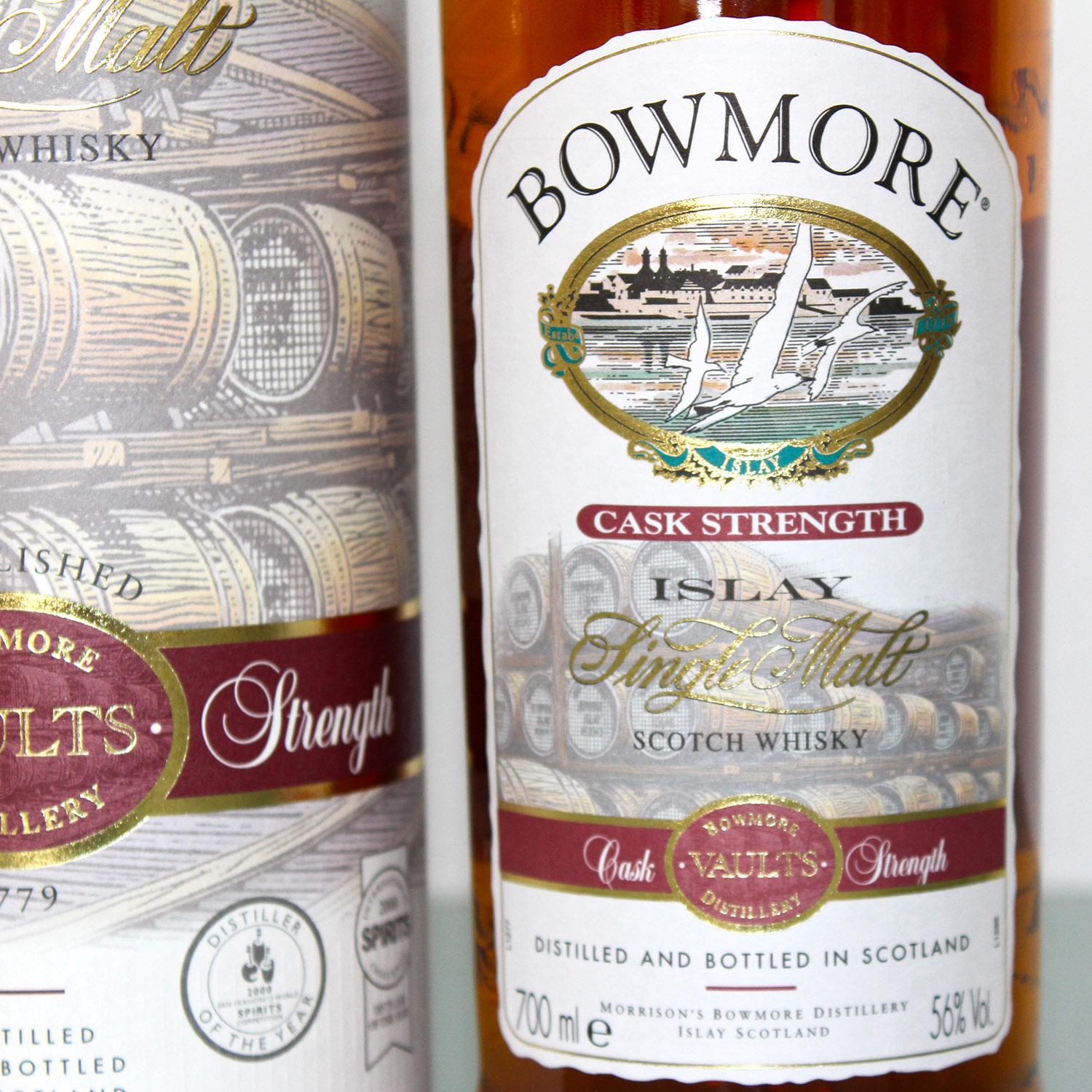 Bowmore Cask Strength 56 Single Malt Scotch Whisky Label