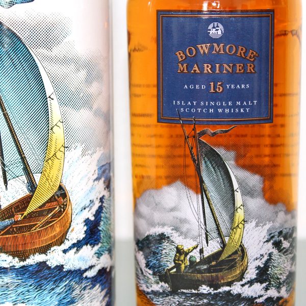 Bowmore Mariner 15 Years Blue Square Single Malt Scotch Whisky Label