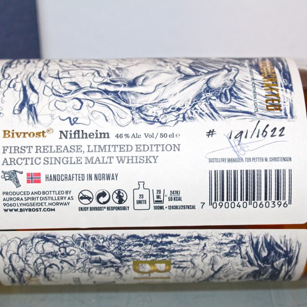 Bivrost Niflheim Arctic Single Malt Whisky Label Side