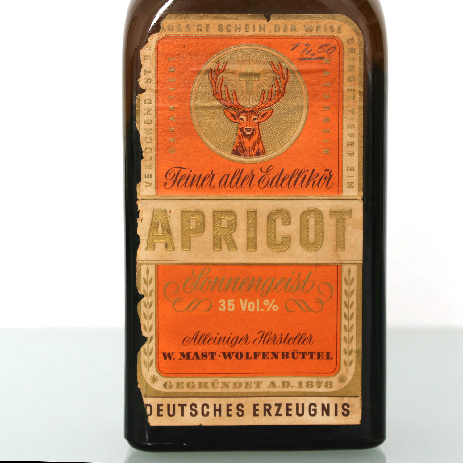 Jägermeister W. Mast Apricot Sonnengeist Etikett