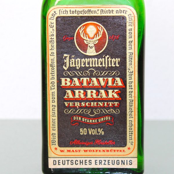 Jägermeister W. Mast Batavia Arrak Etikett