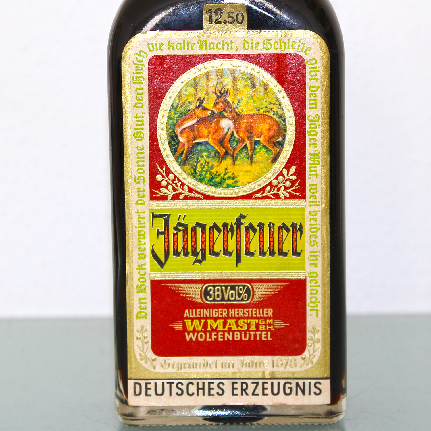 Jägermeister W. Mast Jägerfeuer Etikett