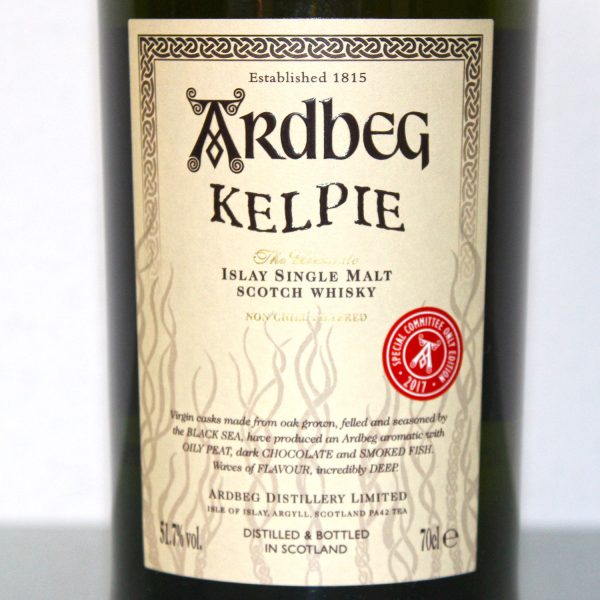 Ardbeg Kelpie Committee Release Whisky Label