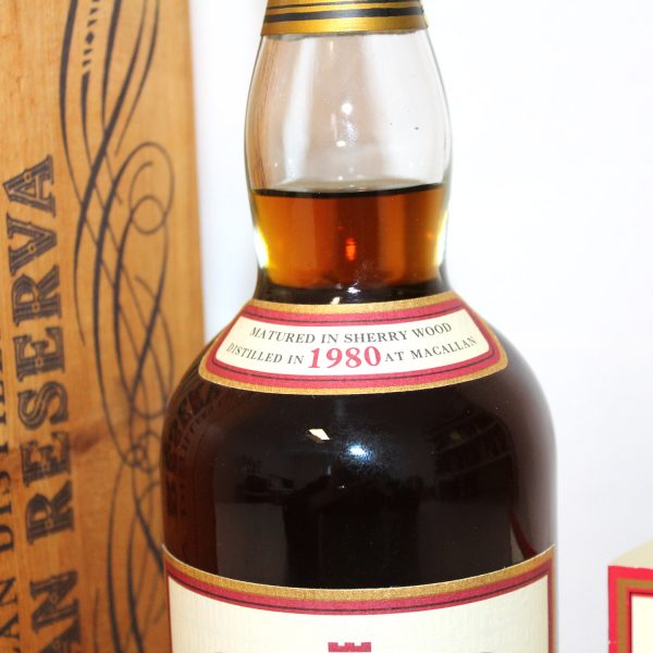 Macallan 1980 Gran Reserva 18 Year Old Whisky neck label