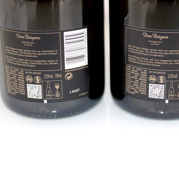 Dom Perignon Vintage 2013 back label