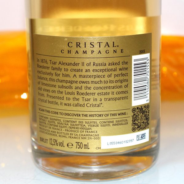 Louis Roederer Cristal 2015 back label