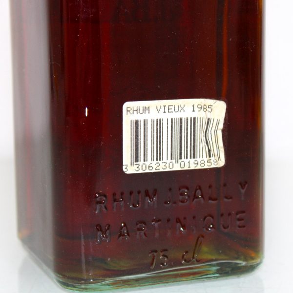 J.Bally 1985 Rhum Vieux back label