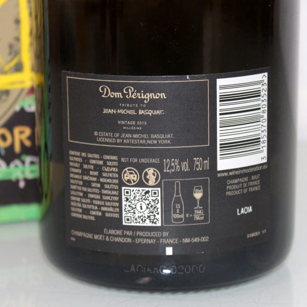 Dom Perignon Jean Michel Basquiat 2015 back label