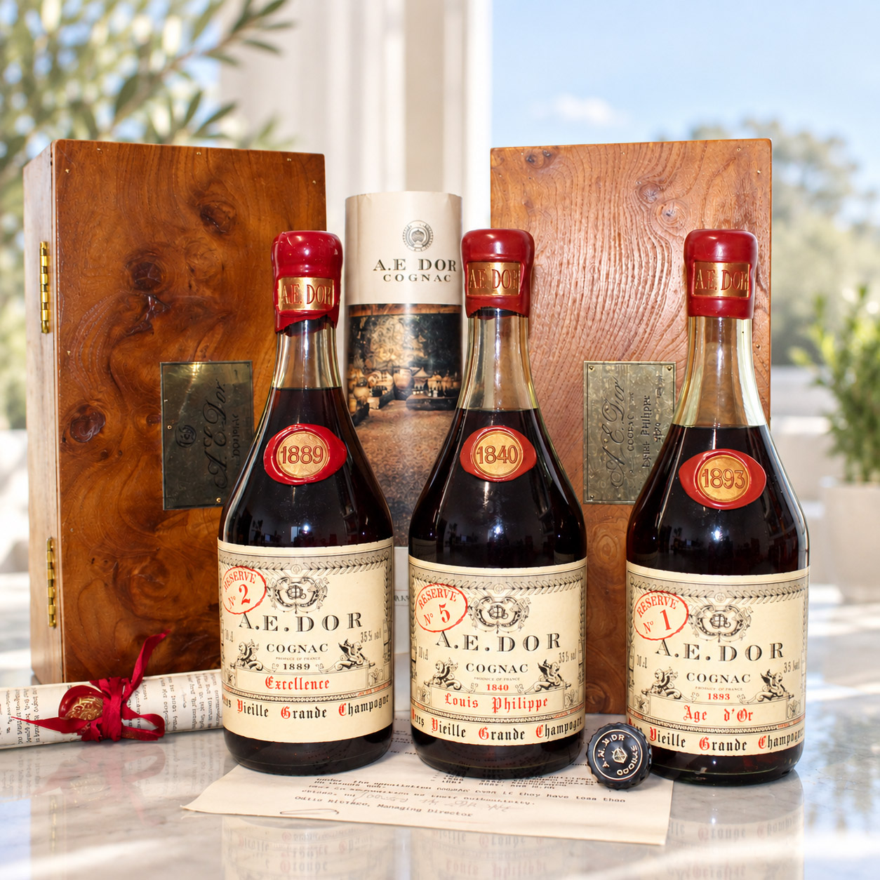 A.E. Dor Cognac-Sammlung
